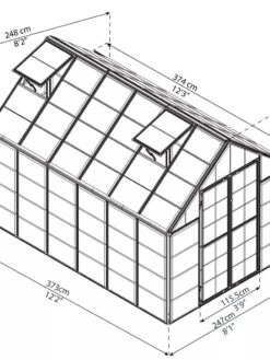 Canopia® By Palram Harmony™ Snap & Grow Greenhouse, 8' -Garden Tools Sales 8591044 05V jpg