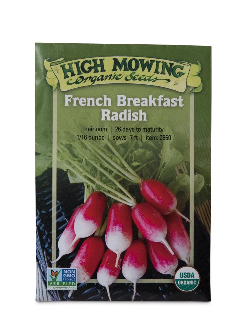 French Breakfast Radish Organic Seeds 1 French Breakfast Radish Organic Seeds
