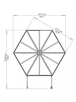 Canopia® By Palram Oasis Hexagon Greenhouse 11 Canopia® By Palram Oasis Hexagon Greenhouse -Garden Tools Sales 8596238 005V tif