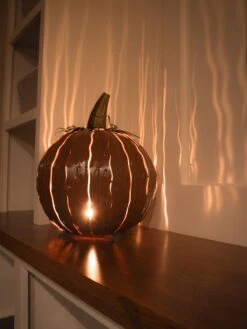 Desert Steel Pumpkin Luminary, Short