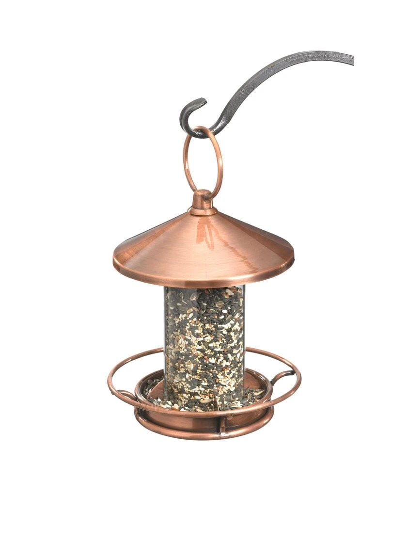 Classic Perch Bird Feeder With Copper Finish 3 Classic Perch Bird Feeder With Copper Finish - Image 3