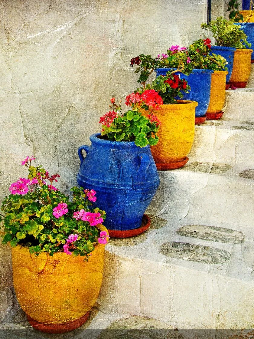 Bright Pots Outdoor Wall Art, 2 Bright Pots Outdoor Wall Art, - Image 2