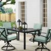 Crosley Kaplan 5Pc Outdoor Dining Set With Swivel Chairs