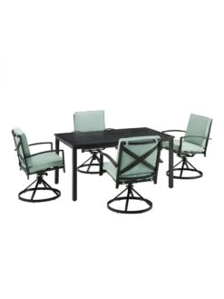 Crosley Kaplan 5Pc Outdoor Dining Set With Swivel Chairs -Garden Tools Sales 8611955 03v