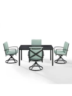 Crosley Kaplan 5Pc Outdoor Dining Set With Swivel Chairs -Garden Tools Sales 8611955 07v