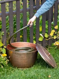 Hammered Copper Hose Pot With Lid 13 Hammered Copper Hose Pot With Lid -Garden Tools Sales 8613311 0012
