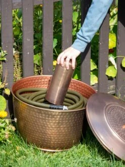 Hammered Copper Hose Pot With Lid 14 Hammered Copper Hose Pot With Lid -Garden Tools Sales 8613311 0019
