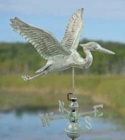 Verde Copper Heron Weathervane, Standard Size